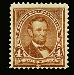 US 280 1897  Four-cent Lincoln